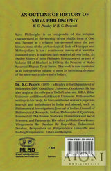 An Outline of History of Saiva Philosophy - Kirjat