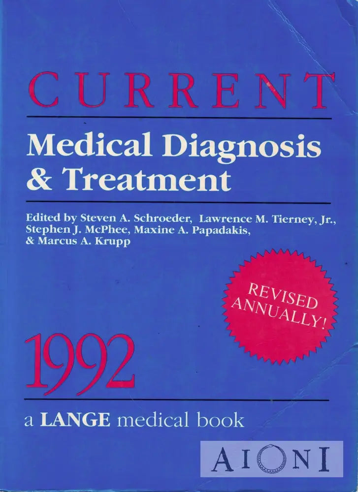 Current Medical Diagnosis & Treatment – 1992 Kirjat