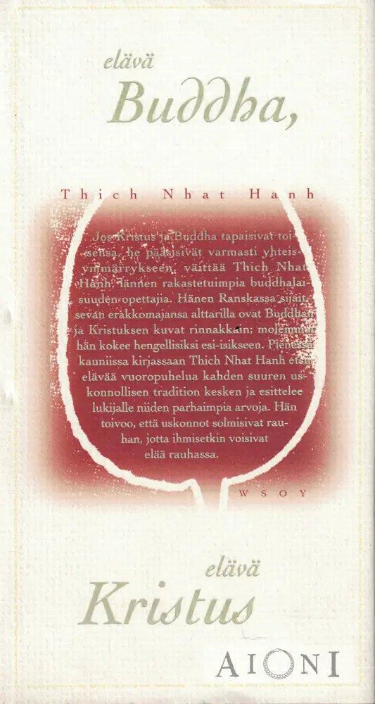 Elävä Buddha elävä Kristus Kirjat