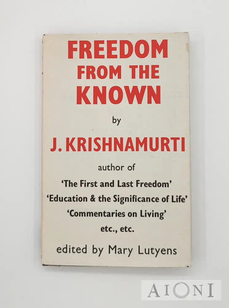 Freedom From The Known Kirjat