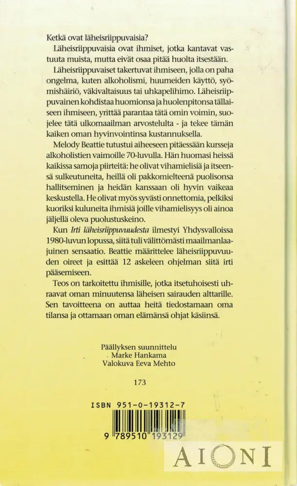 Irti läheisriippuvuudesta Kirjat