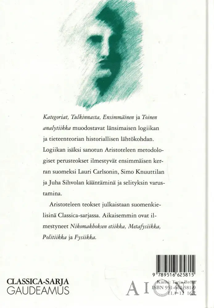 Kategoriat / Tulkinnasta / Ensimmäinen ja toinen analytiikka Kirjat