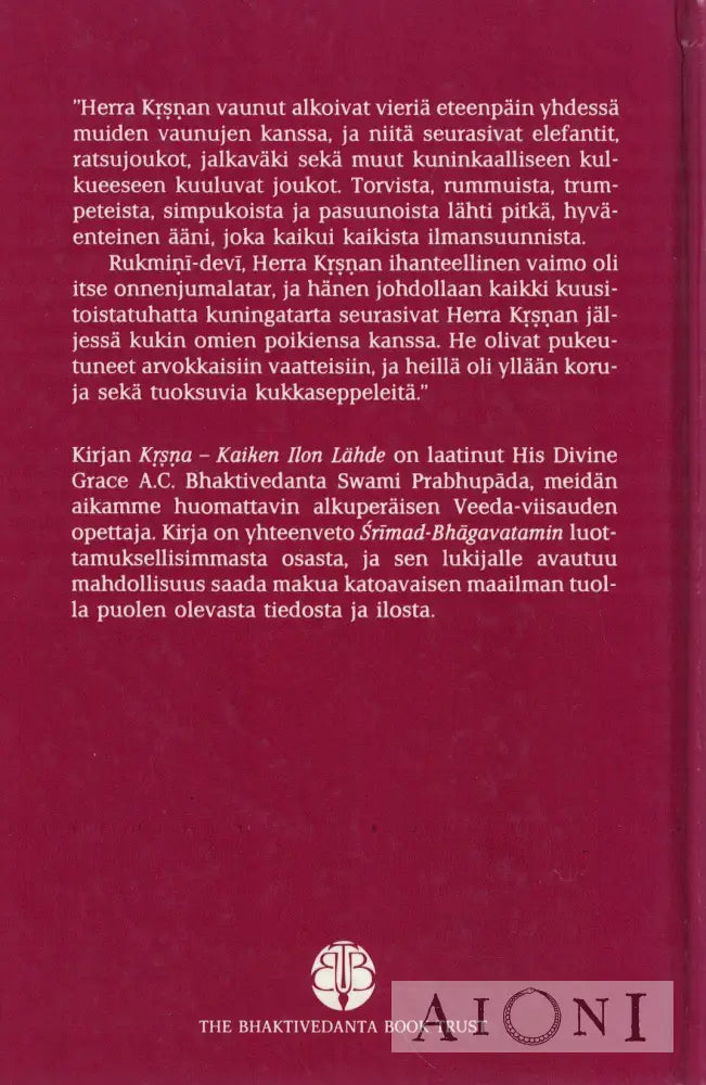 Krsna – Kaiken ilon lähde osa II Kirjat