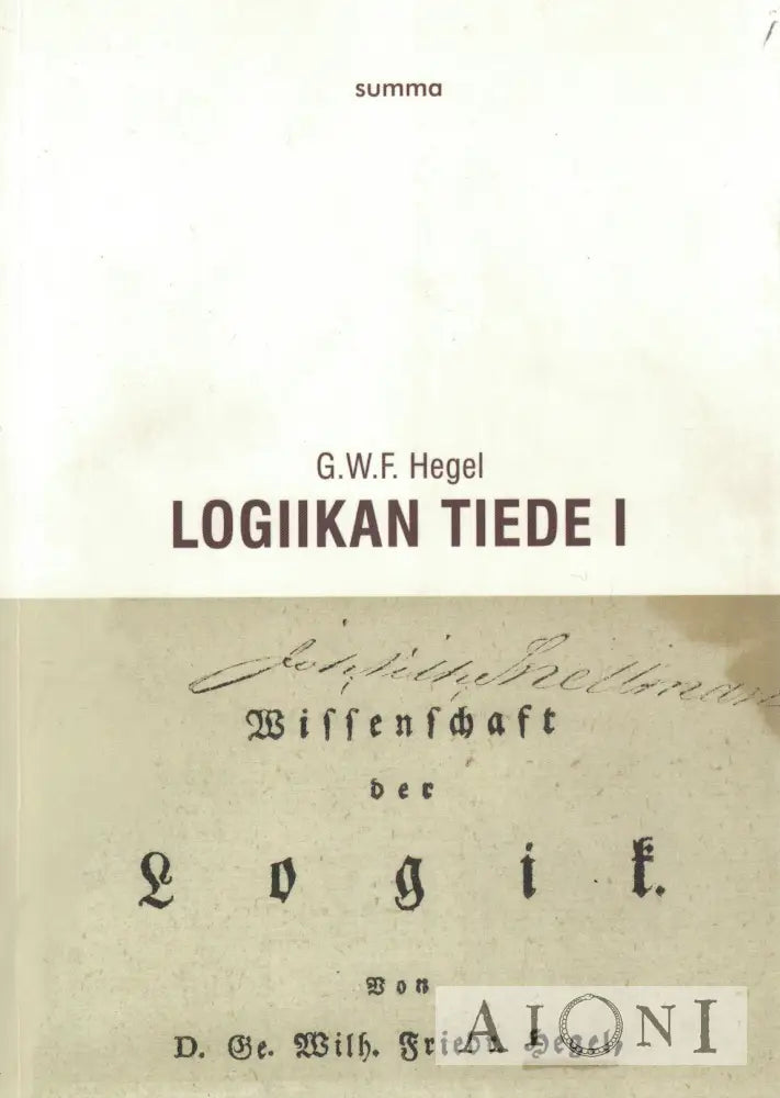 Logiikan tiede I Kirjat