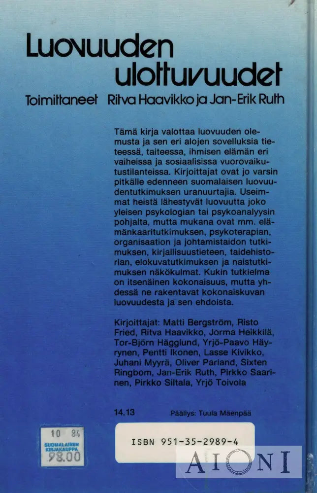 Luovuuden ulottuvuudet Kirjat