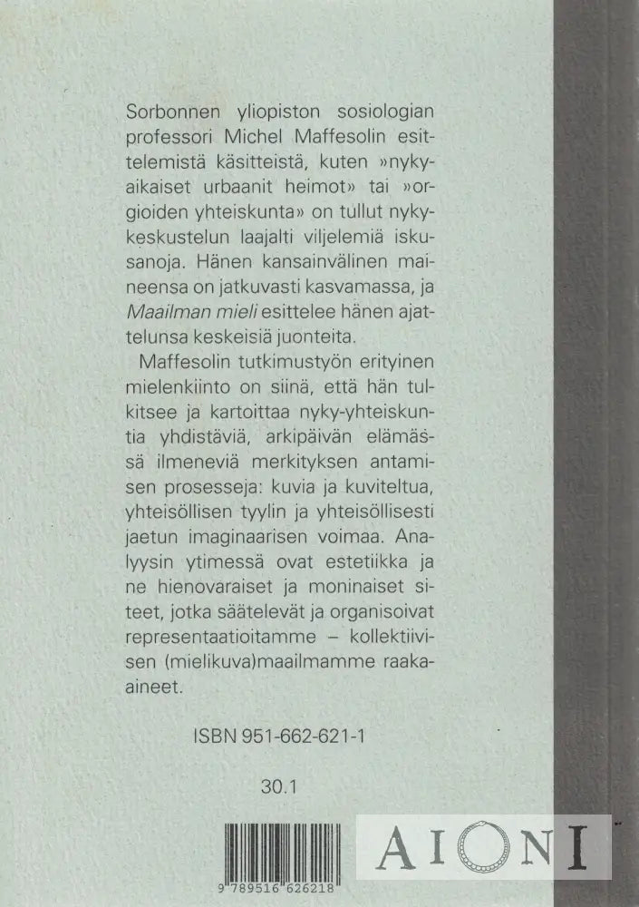 Maailman mieli – yhteisöllisen tyylin muodoista Kirjat