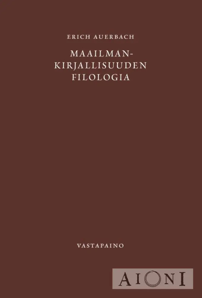 Maailmankirjallisuuden Filologia Kirjat