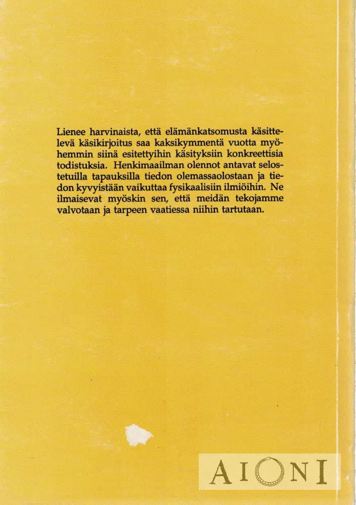 Materia ja henki Kirjat