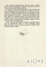 Notes from the Dead House Kirjat