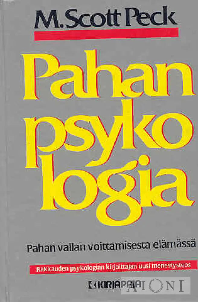 Pahan Psykologia Kirjat