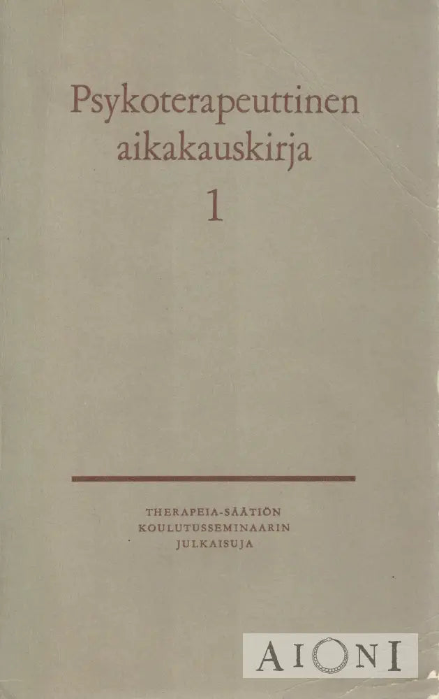 Psykoterapeuttinen aikakauskirja 1 Kirjat