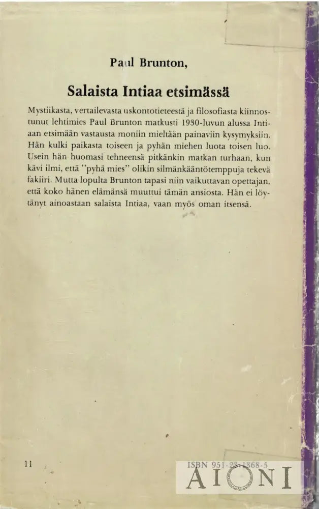 Salaista Intiaa etsimässä Kirjat