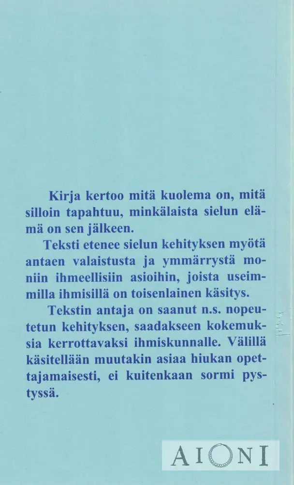 Soilin sielu kertojana Kirjat