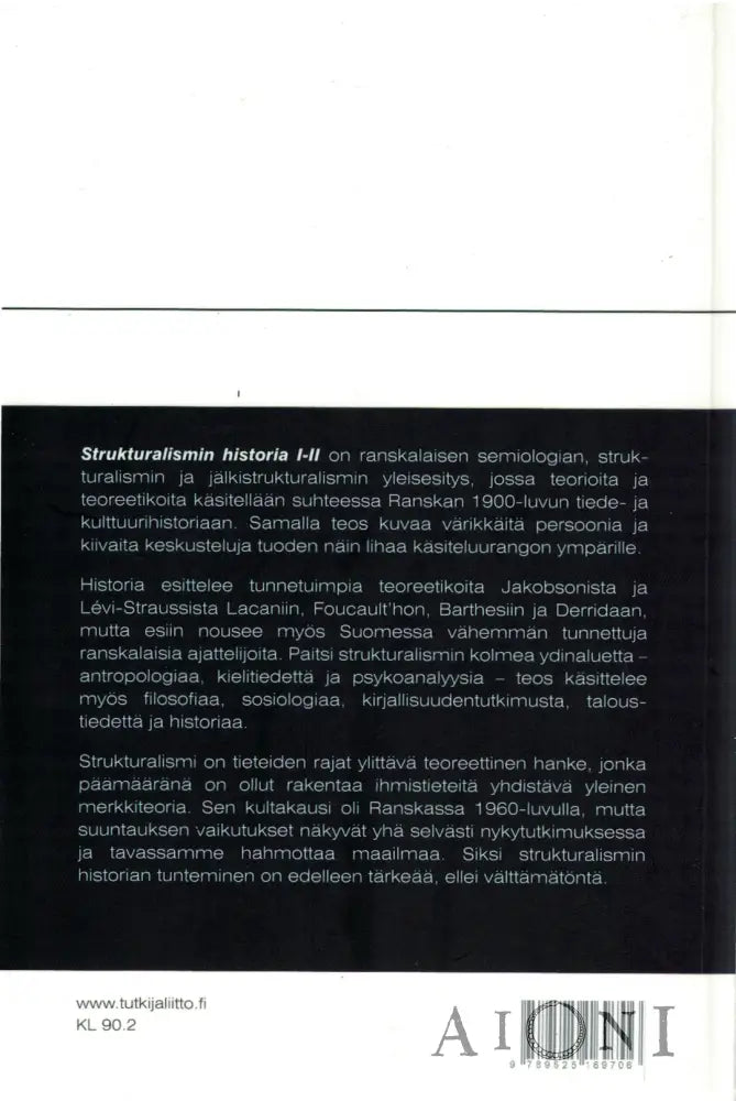 Strukturalismin historia I Kirjat