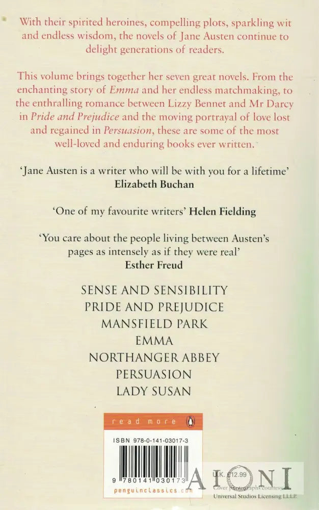 The Complete Novels of Jane Austen Kirjat