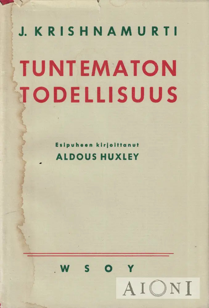 Tuntematon todellisuus Kirjat