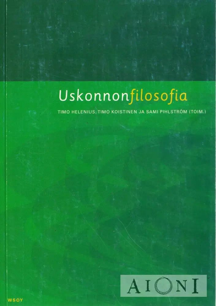 Uskonnonfilosofia Kirjat