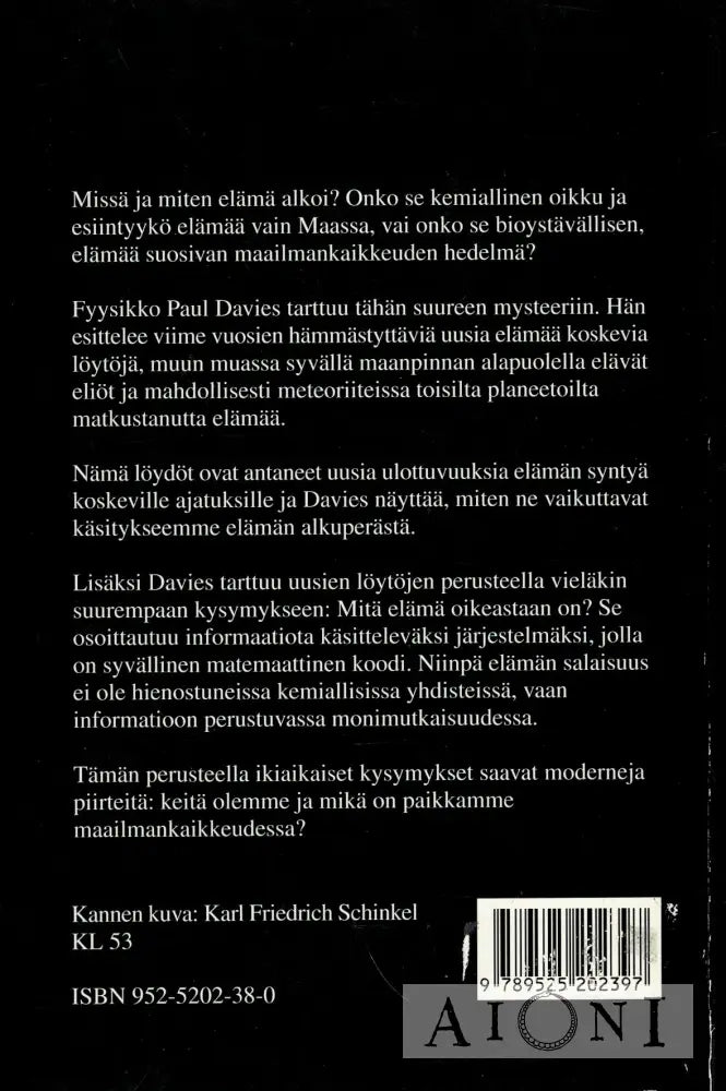 Viides ihme – Elämän syntyä etsimässä Kirjat