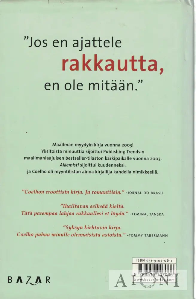 Yksitoista minuuttia Kirjat